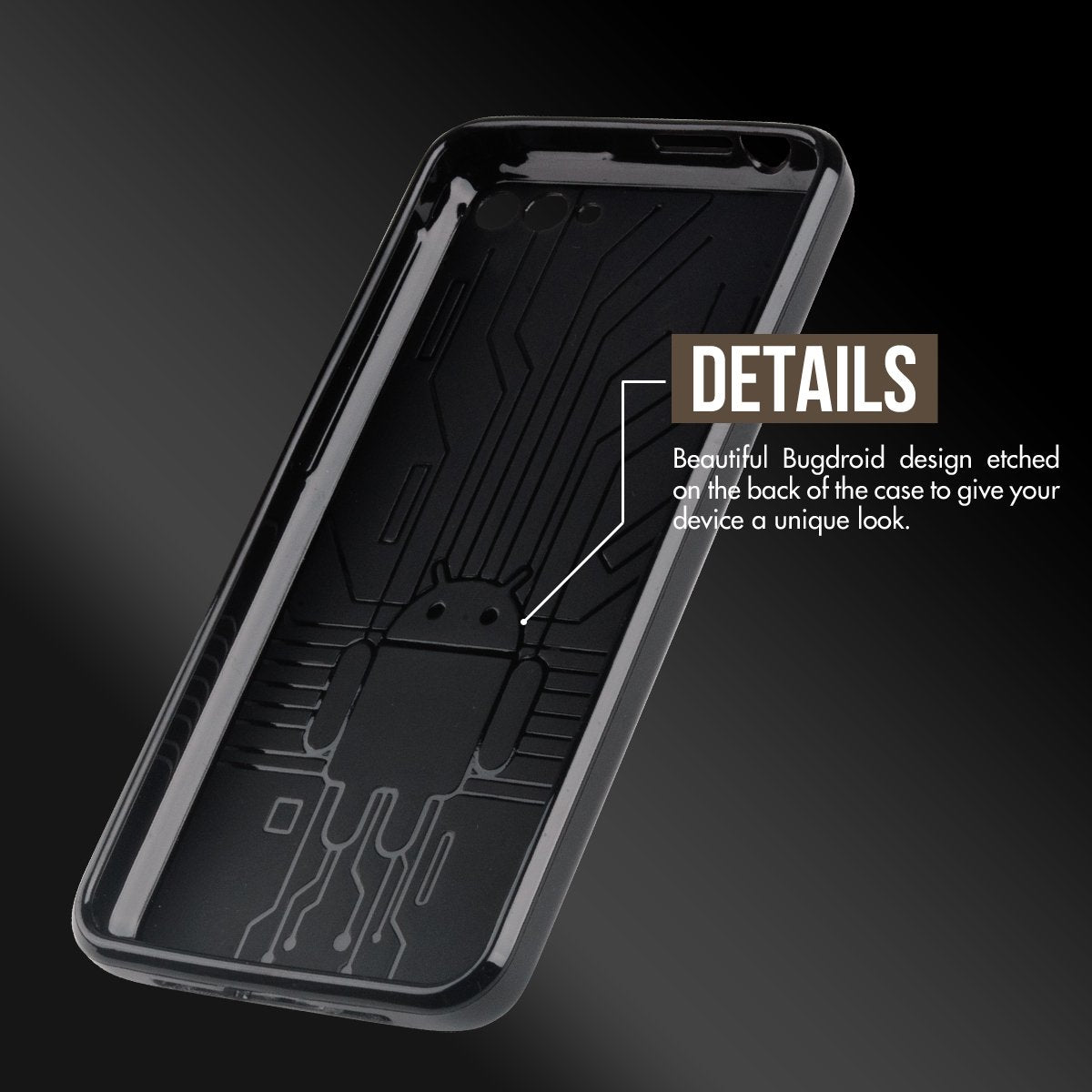 Cruzerlite Caso Bugdroid Circuito TPU para el Fire, Azul