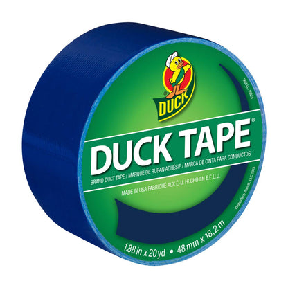 Duck Tape Cinta Adhesiva de Color, Rollo de 1.88 Pulgadas x 20 Yardas - Azul - 1 rollo, 20 yardas