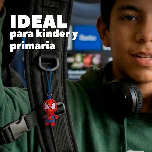 Ruz Llavero Peluche Spiderman 10 cm Suave con Aro Metálico | Accesorio para Mochila Bolsa o Llaves | Diseño Decorativo Ligero y Resistente | Ideal para Uso Diario o Regalo Multicolor