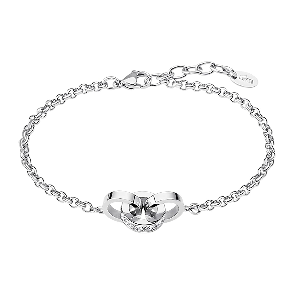 Lotus Style Pulsera bliss style para dama en tono plateado
