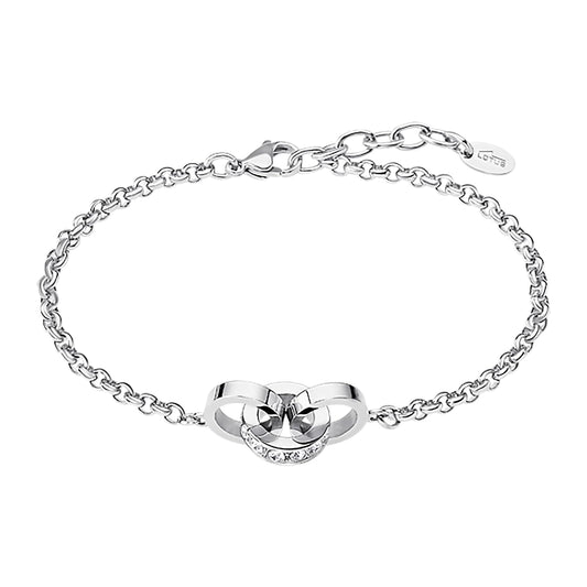 Lotus Style Pulsera bliss style para dama en tono plateado