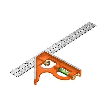 Truper ECT-12, Escuadra de combinación, acero inoxidable, 12"
