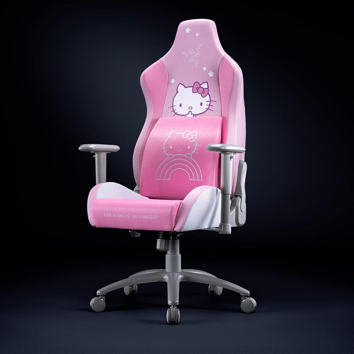 Razer - Cojín Lumbar Hello Kitty & Friends Edition: Soporte Lumbar para sillas de Juego, Curva Lumbar Totalmente esculpida - Acolchado de Espuma viscoelástica - Envuelto en Terciopelo de Felpa