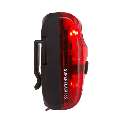 Planet Bike Superflash 65 - Luz Trasera para Bicicleta, Color Rojo y Negro