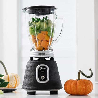 Oster Licuadora Clásica 1000 W 3 Velocidades con Vaso de Vidrio | Prepara sopas y recetas frías, cuchilla trituradora de hielo, acople metálico y motor reversible, palanca, BLSTBESTE-013
