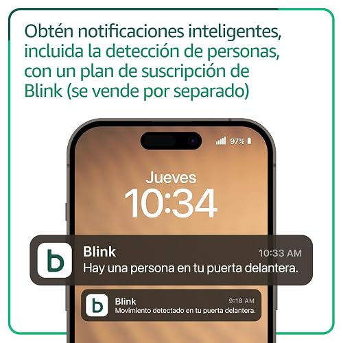 Timbre con cámara Blink (modelo más reciente): video HD de cuerpo completo, batería que dura dos años y configuración fácil. Incluye sistema Sync Module Core (blanco)