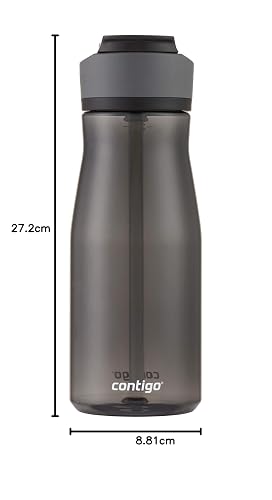 Contigo 2145116 Ashland 2.0 Water Bottle with AUTOSPOUT Lid, Licorice, 32 oz