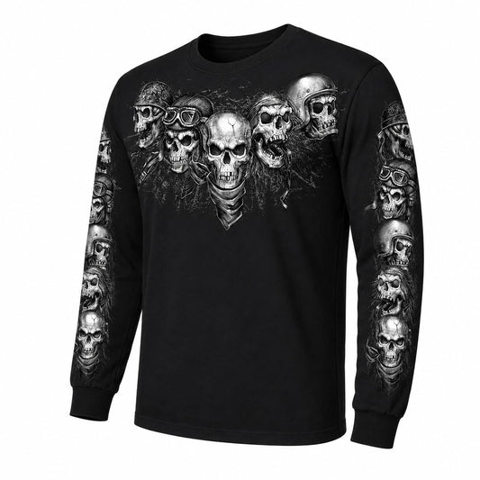 Hot Leathers GMS2423 - playera unisex de manga larga para hombre, color negro, talla XL