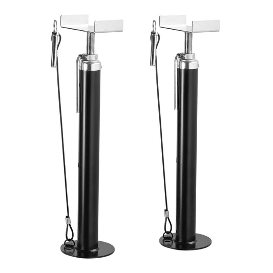 VEVOR Gato Estabilizador 2PCS Pata de Cabra para Caravanas 2,27x2T Soporte de Aparcamiento para Autocaravana en Acero Robusto Altura Regulable 500-1230 mm Compacto para Remolque 510x135x135 mm