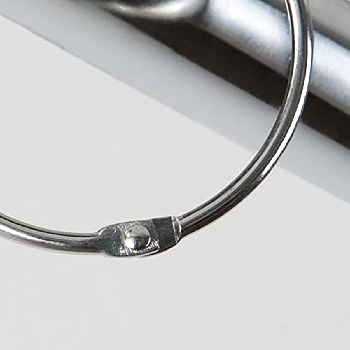 Maytex Anillos de Ducha Circulares de Metal Resistentes al óxido, Juego de 12, Cromo