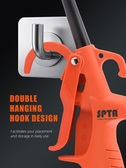 Pistola de presión de aire, pistola de soplado SPTA de alta potencia de 100 mm, pistola de soplado de aire con mango de metal recubierto de goma antideslizante, se adapta al cuidado de la limpieza del