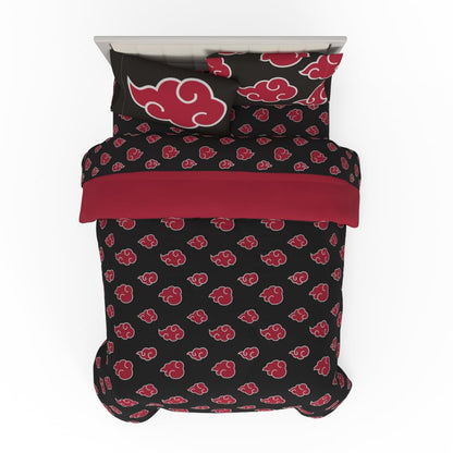 Franco Garfield Juego de Ropa de Cama Reversible, 5 Piezas - 7 Piece Full Size - Negro-Naruto