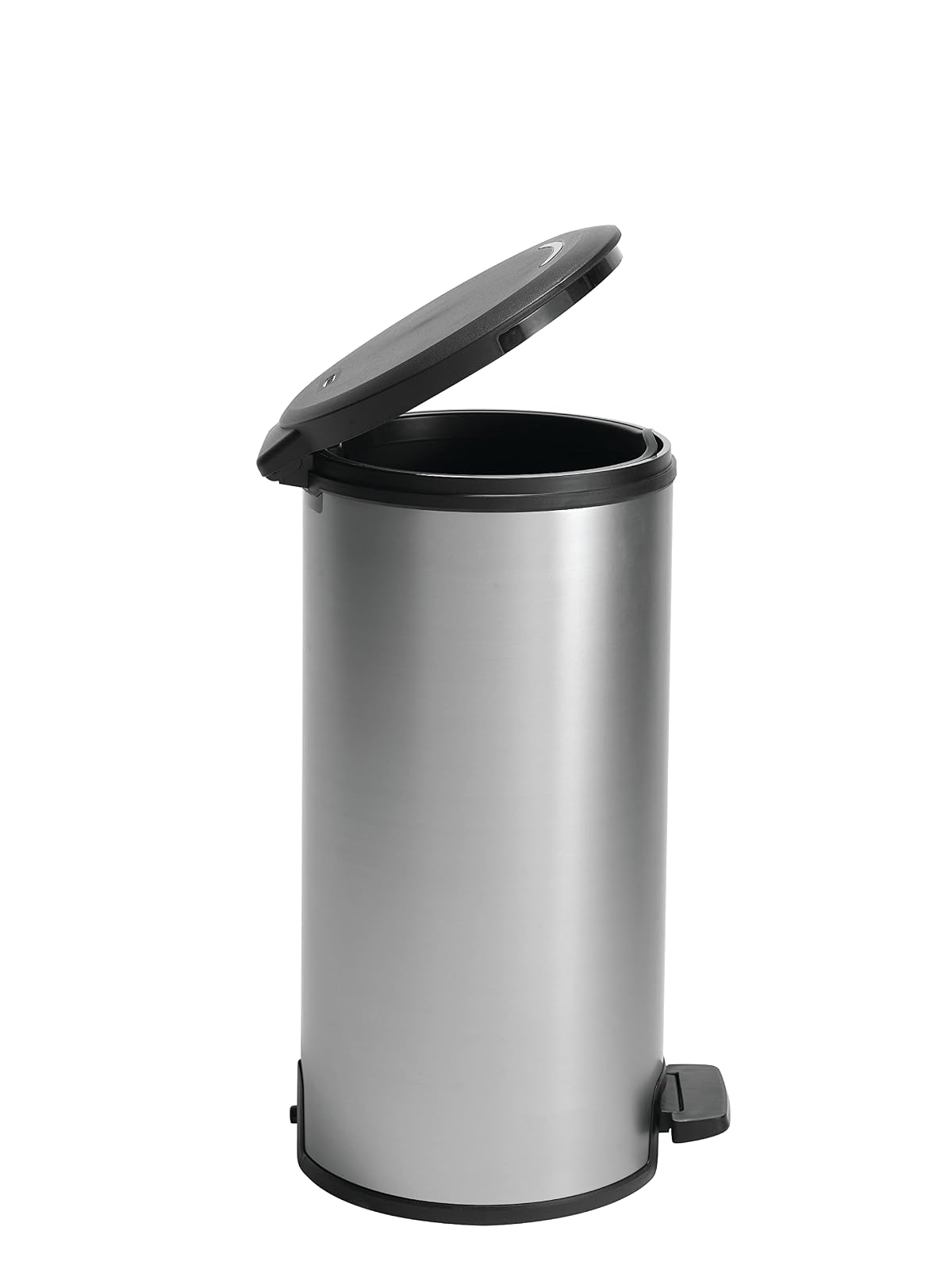 Curver - Cesto Deco Bin Round Pedal, Cesto de Basura Redondo, 30L, Bote antihumedad