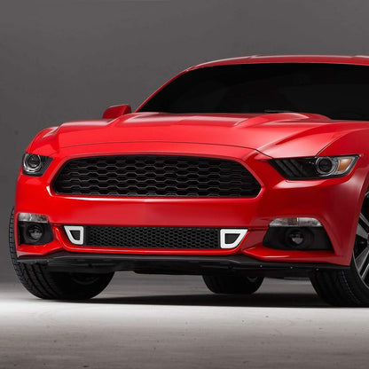 DNA Motoring Rejilla de Parachoques Delantero Inferior Plástico Reforzado LED DRL para Ford Mustang 2015-2017