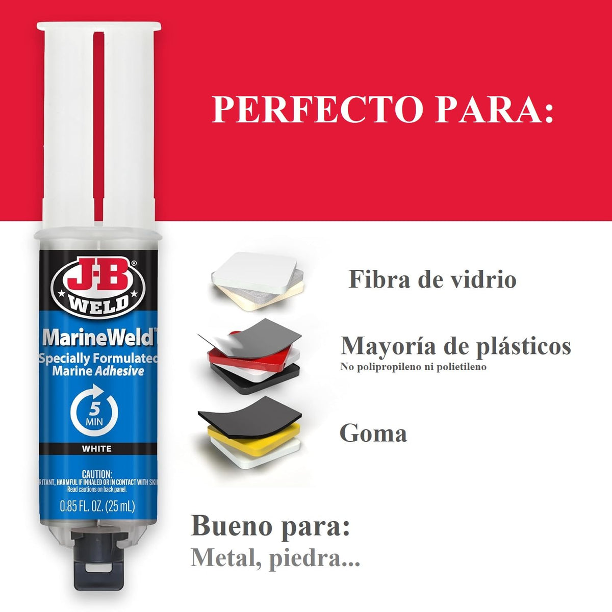 J-B Weld JB Weld Oficial Adhesivo a Prueba de Agua 50172SPA 25ml