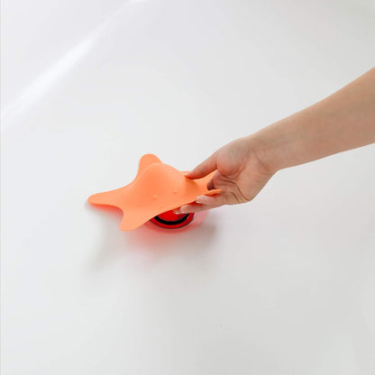 Boon Star - Funda de drenaje para tina y fregadero para niños pequeños, forma de estrella de mar, tapón de baño fácil de limpiar, esencial para el baño del bebé