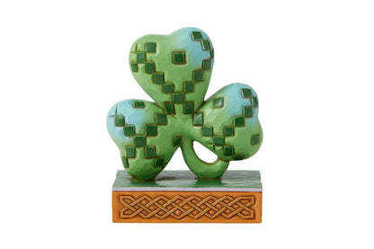 Enesco Jim Shore Heartwood Creek Figura Miniatura de trébol con Nudo irlandés, 3.5 Pulgadas, Multicolor
