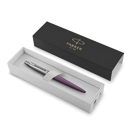 Parker Jotter Core Boligrafo Violeta Terminado En Cromo Tinta Azul Punto Mediano