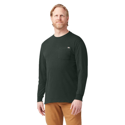 Dickies Camiseta de Manga Larga Hombre Blanca XL - Verde cazador - 2XG