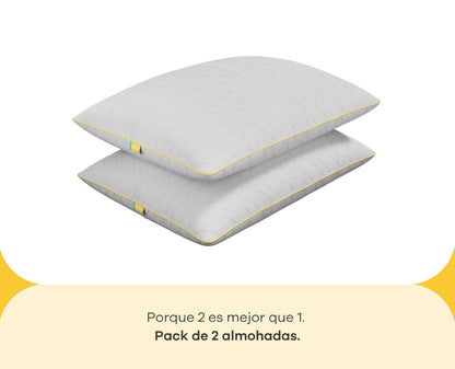 Nooz Almohadas Pack de 2 Adaptables Estándar Memory Foam Ajustables Altura Personalizable Soporte Cuello