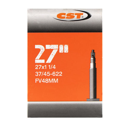 CST Cámara 27x1 1/4 (37/45-622) para Bicicleta de Turismo | Válvula Fina 48 mm | Resistente y Duradera