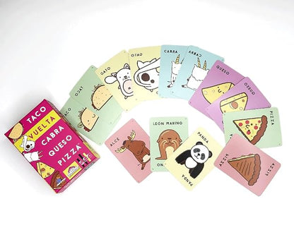 Taco, Vuelta, Cabra, Queso, Pizza | Juegos De Mesa Niños 8 Años | Juego De Mesa | Juegos De Cartas | Regalos para Niños| Compatible con Taco Original | En Español