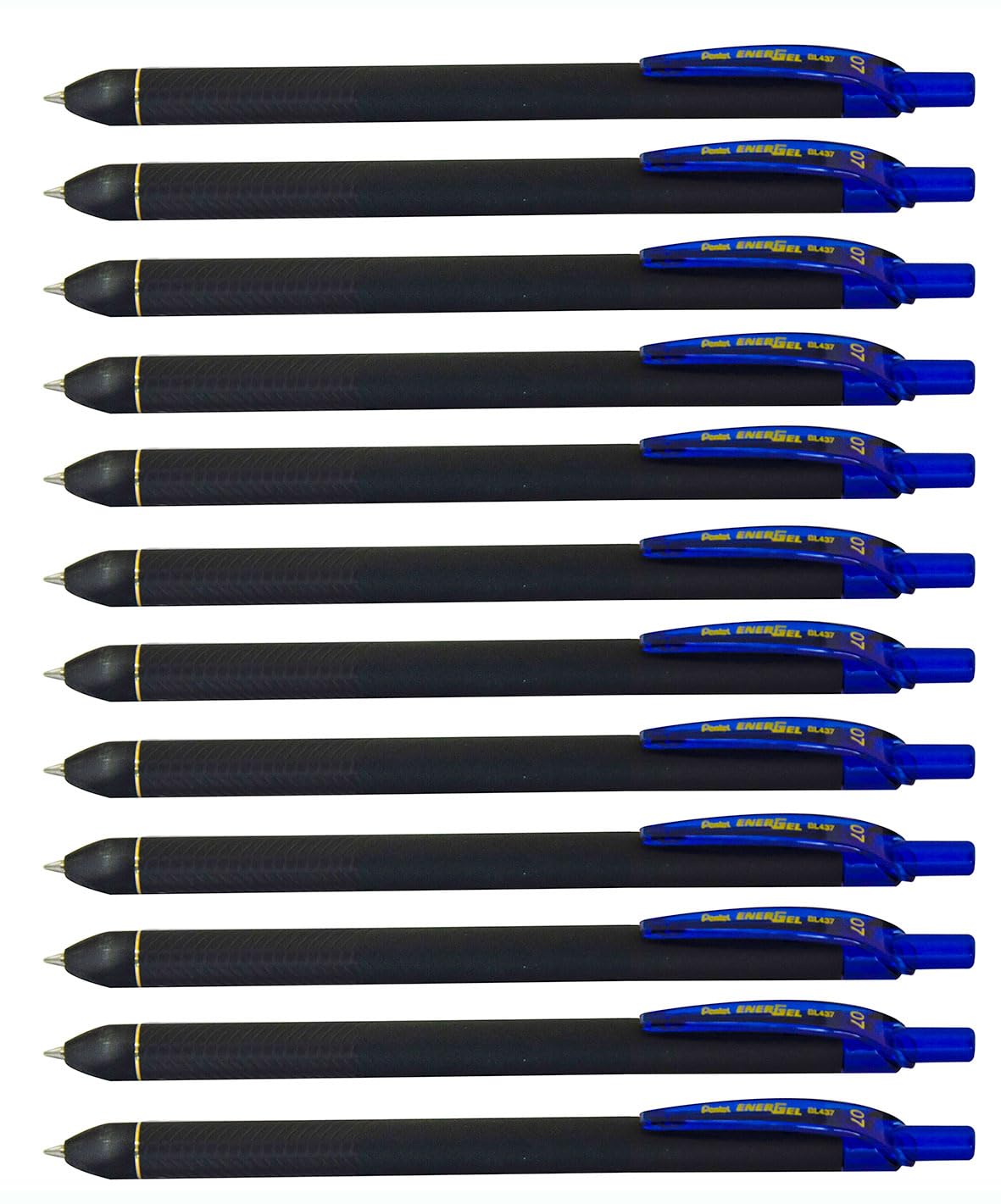 Pentel EnerGel Kuro Bolígrafo Retráctil de Gel Líquido 0.7 mm - Azul - Paquete de 12
