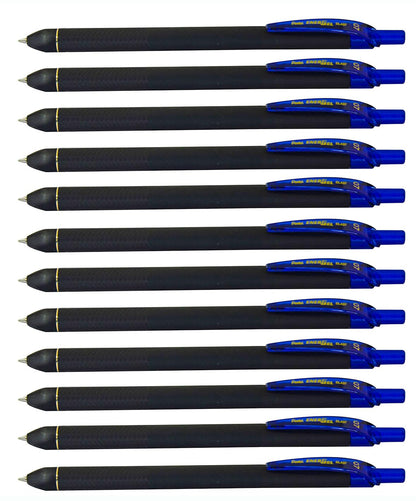 Pentel EnerGel Kuro Bolígrafo Retráctil de Gel Líquido 0.7 mm - Azul - Paquete de 12