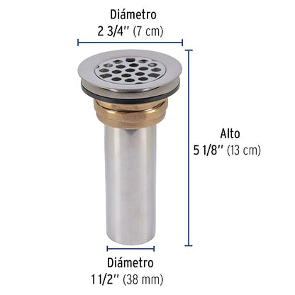 Foset CO-816, Contrarejilla 2-1/2" de acero inoxidable tipo bar