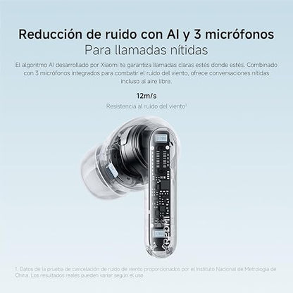 XIAOMI Redmi Buds 8 Pro, True Wireless Bluetooth, ANC hasta 55 dB, Negro | 36h Reproducción, ANC 42dB, Graves intensos, Driver 12,4 mm, 5 EQ, Bluetooth 5.4, Micrófono doble, reducción ruido con IA