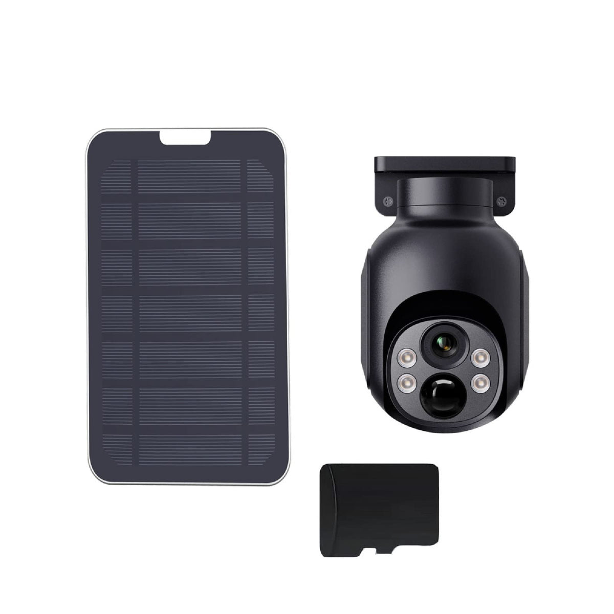 ZDQC Cámara Solar inalámbrica, Cámara de videovigilancia WiFi, detección de Movimiento pir, Alarma de aplicación de Sirena, diálogo bidireccional, 64G Tarjeta de Memoria