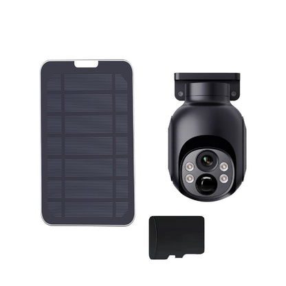 ZDQC Cámara Solar inalámbrica, Cámara de videovigilancia WiFi, detección de Movimiento pir, Alarma de aplicación de Sirena, diálogo bidireccional, 64G Tarjeta de Memoria