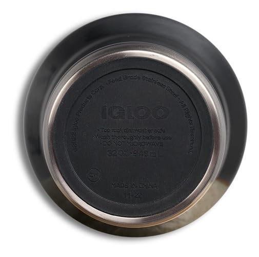 Igloo - Vaso de Acero Inoxidable de 946 ml, Flip 'n' Sip, carbonita