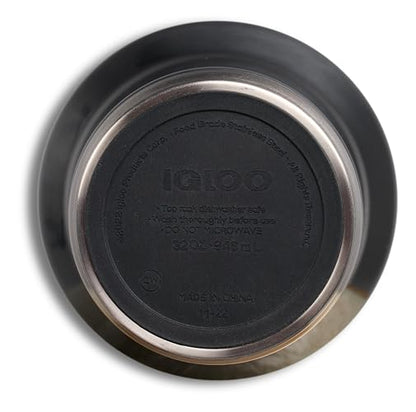Igloo - Vaso de Acero Inoxidable de 946 ml, Flip 'n' Sip, carbonita