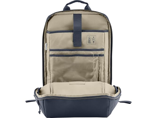 HP Mochila para Laptop 15.6", 18L, Impermeable, Ultraligera, Ergonómica, Expandible, Azul (6B8U7AA)