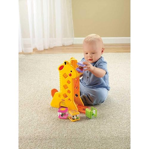 Mattel Fisher-Price Juguete para Bebés Jirafa Bloques Divertidos Desarrollo Sensorial y Motricidad para bebés de 6 Meses en adelante