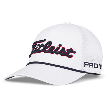 Titleist Tour Rope Golf Hat Gorra de béisbol Hombre - Talla Única - Blanco - Azul marino - Rojo