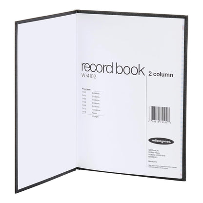 Wilson Jones Hardbound Accounting Journal, 9.25 x 7 Inches, 2 Columns, 80 Pages, 30 Lines per Page, Black (W74102A)