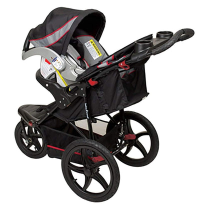 Baby Trend Range Carriola Jogger para Todo Terreno con Rueda Frontal Giratoria con Seguro, Toldo Ajustable, Asiento Reclinable Acolchado, Millennium