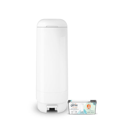 Bote para pañales Diaper Genie Signature | Incluye 1 recambio Easy Roll con 18 bolsas que pueden contener hasta 846 pañales tamaño recién nacido.