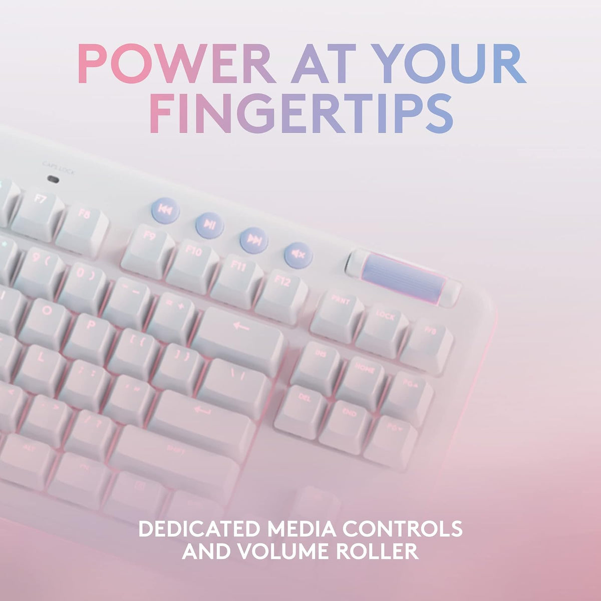 Logitech G G713 Teclado para Juegos con Cable con Iluminación LIGHTSYNC RGB, Interruptores Lineal (Rojo GX) y Reposamanos para Teclado, Compatible con PC y Mac, Blanco Niebla