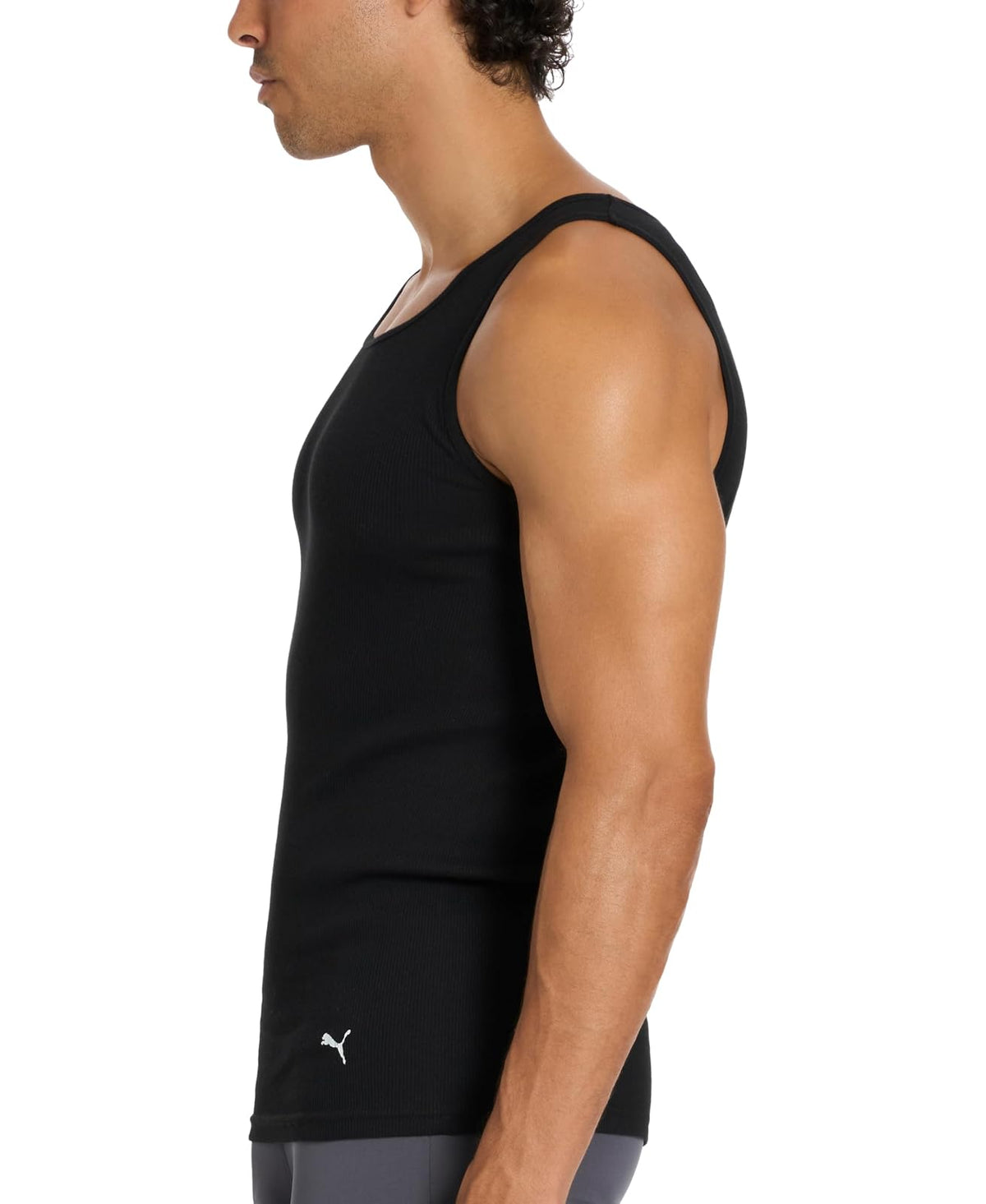 Puma - Playera sin Mangas de algodón Acanalada para Hombre, 5 Unidades