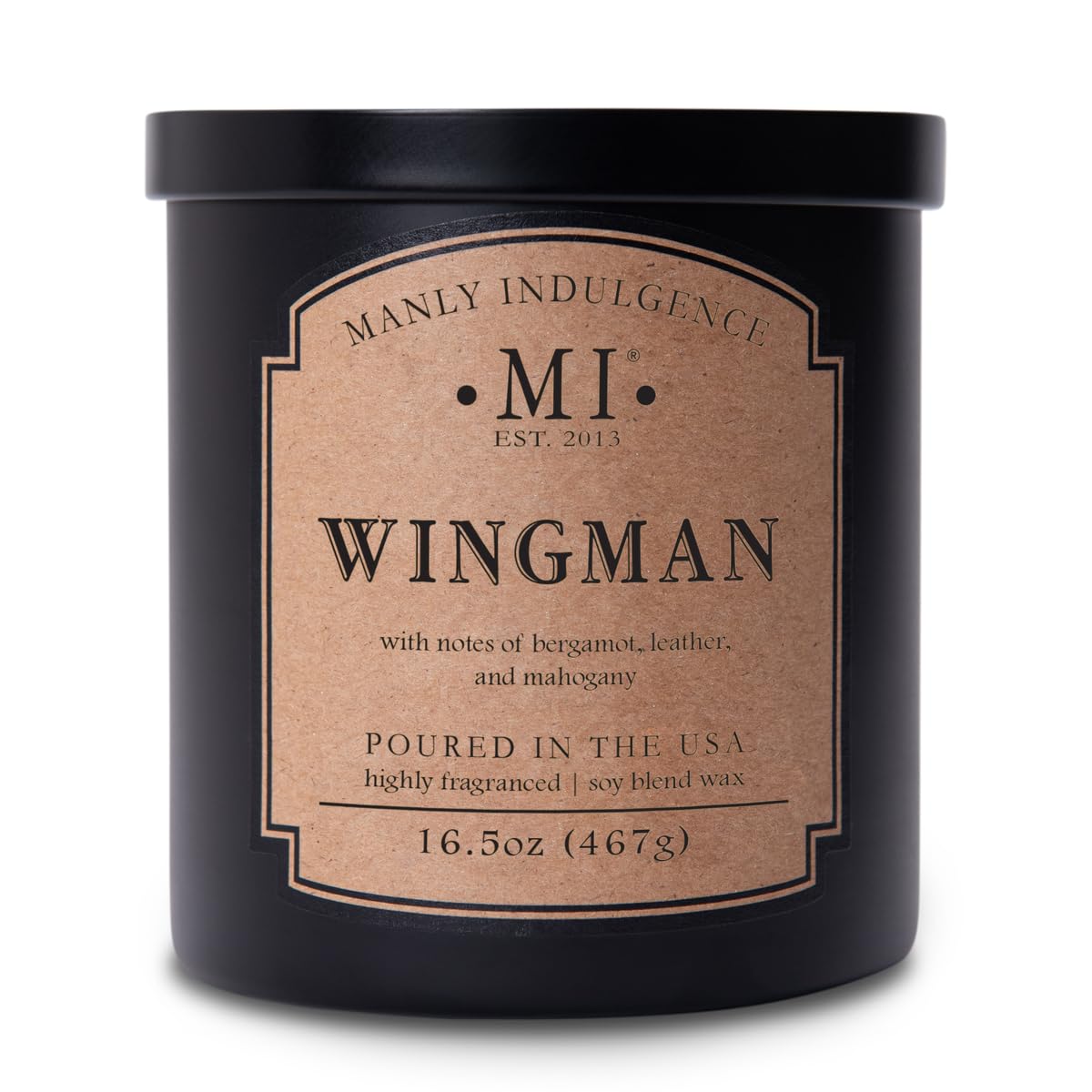 Manly Indulgence Vela Perfumada para Hombre, 16 oz - Wingman