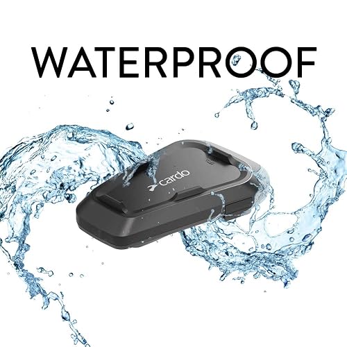 Cardo Systems Spirit - Auriculares de comunicación Bluetooth para Motocicleta, Color Negro, Paquete Doble