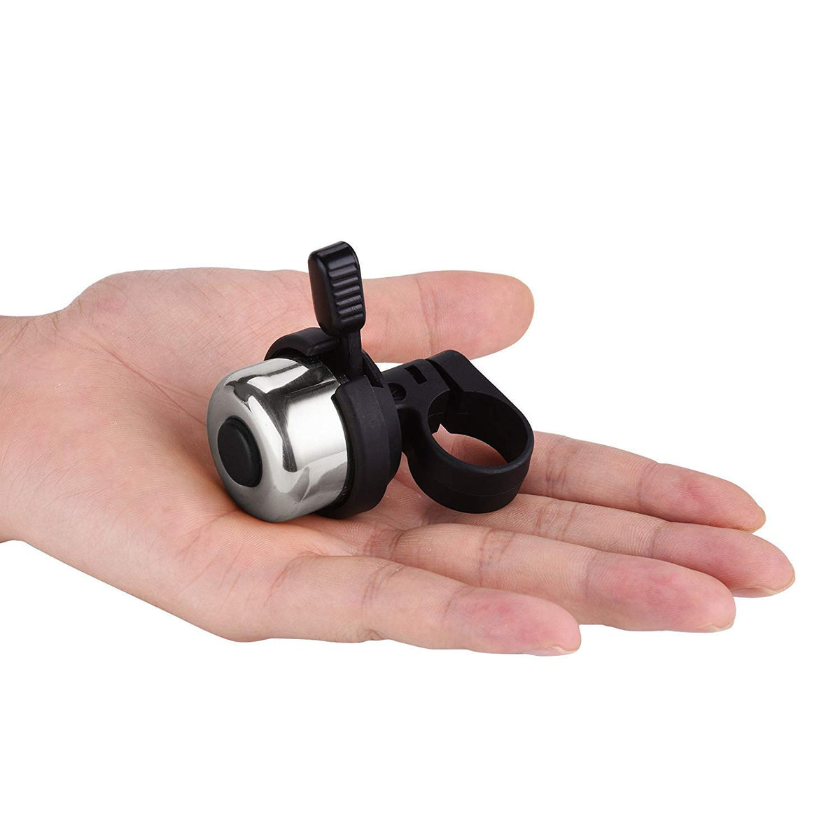 Emoly - Juego de 2 Campanas de latón para Bicicleta de montaña, Bicicleta de Carretera, Accesorios para Bicicleta de montaña, Accesorios para Bicicleta de Carretera (Nuevo, Plateado)
