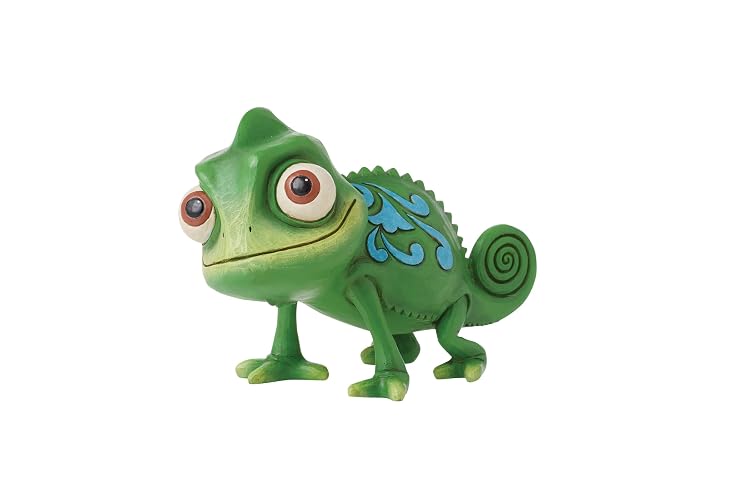 Enesco Disney Traditions Collection by Jim Shore Tangled Pascal The Chameleon Figurine - Figura de Resina de Piedra Pintada a Mano Coleccionable Rapunzel Disney Mini Figurines para decoración del