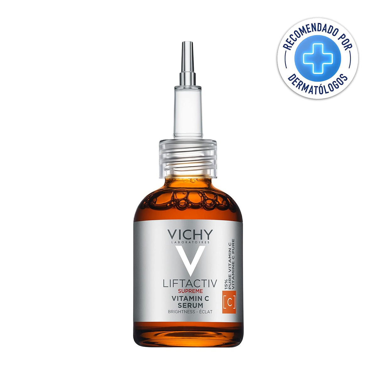 Vichy Liftactiv Vitamina C Pura 16% Sérum Dermatológico Anti-edad 20ml | Antioxidante e Iluminador, con Vitamina C Pura y Activos Anti-Glicación, Piel Radiante para Todo Tipo de Piel