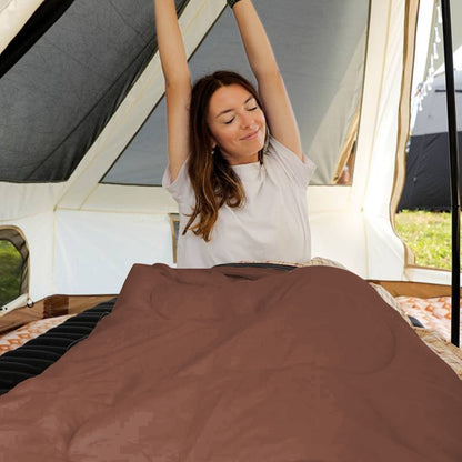 KingCamp Saco de Dormir para Adultos, Clima Frío y Cálido, XL Extra Grande, Acolchado de Franela, Impermeable y Portátil, Incluye Saco de Compresión, Ideal para Camping