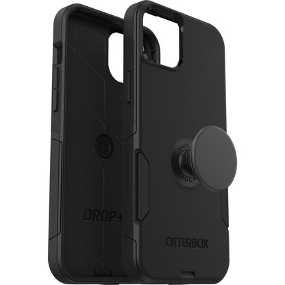 OtterBox - Funda para iPhone 15 Plus y iPhone 14 Plus Commuter Series - (Negro) + PopSockets PopGrip - (Negro), Delgada y Resistente, amigable con el Bolsillo, con protección de Puerto, PopGrip