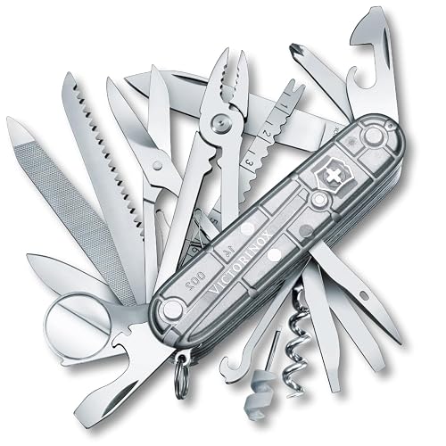 Victorinox Navaja Swisschamp Silver Tech, Plata Transparente | 32 Usos